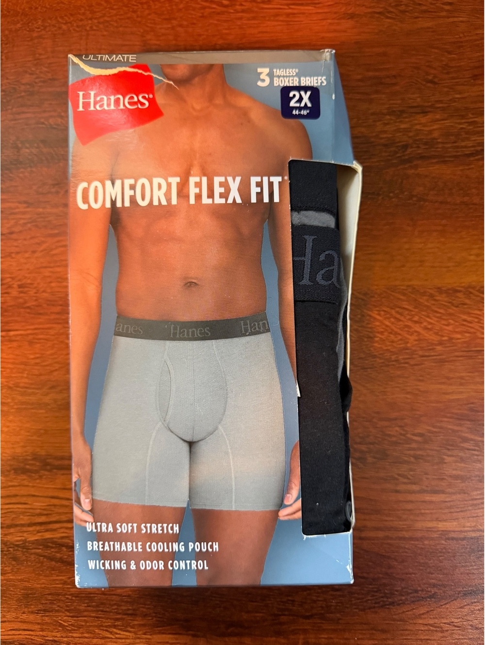 Hanes Comfort Flex Fit (opened pack) missing 1 pair 2x 44-46